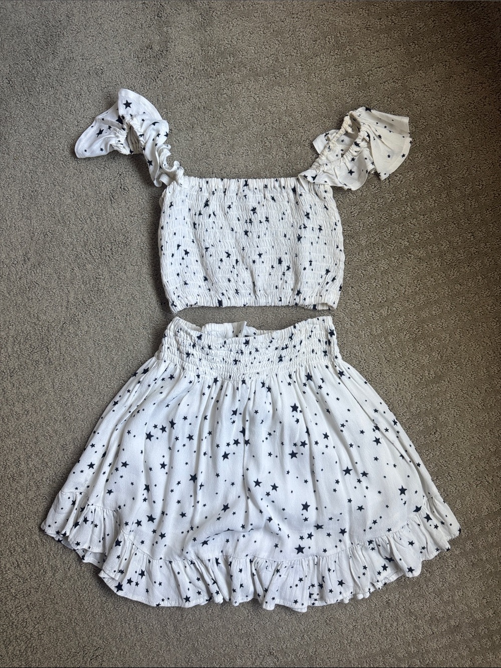 Olivaceous Matching Patriotic Stars Skirt Set - Picture 5 of 5